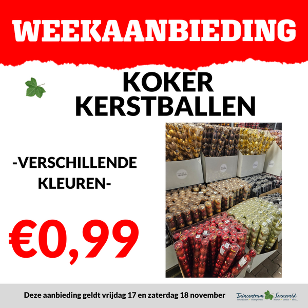 KOKER KERSTBALLEN €0,99